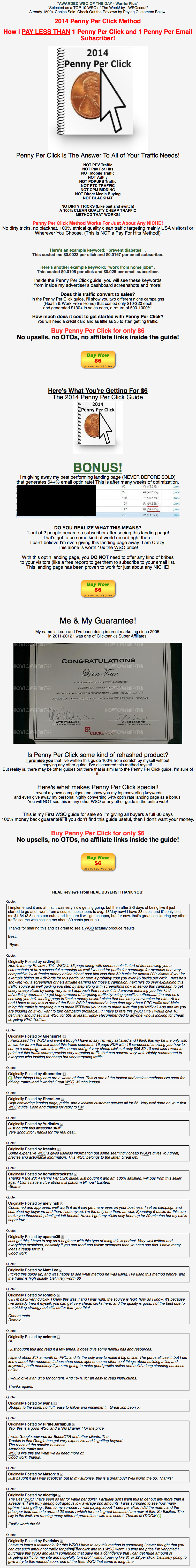 2014 Penny Per Click Method