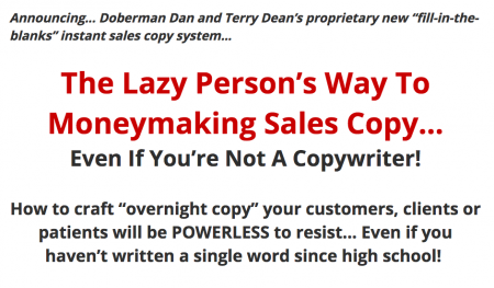 The Lazy Person’s Way To Moneymaking Sales Copy