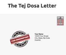 Tej Dosa – The Tej Dosa Letter